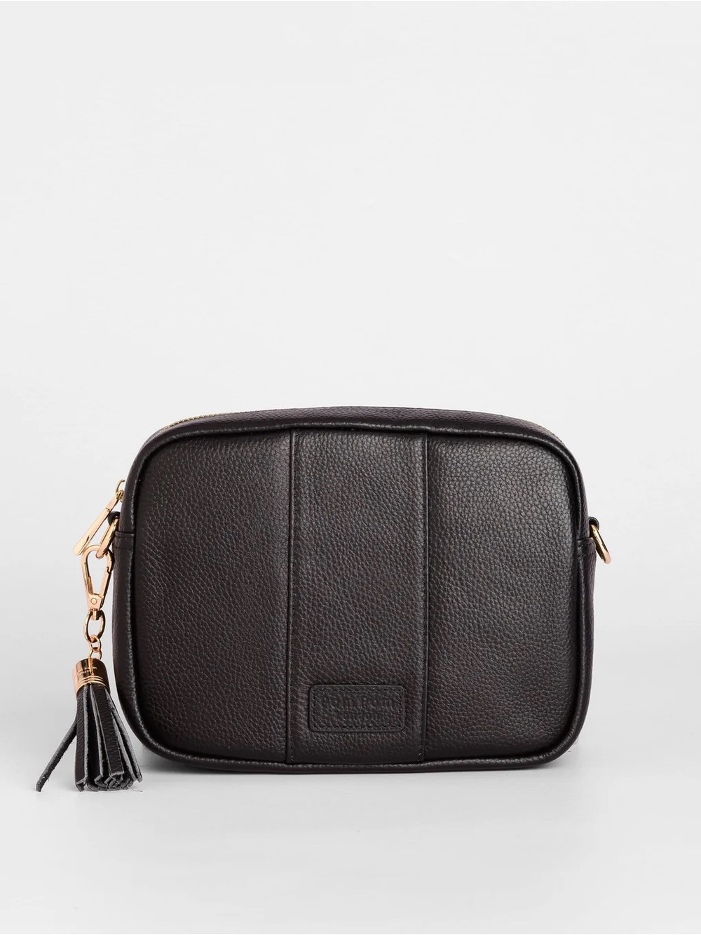Pom Pom London City Crossbody Bag Black (tassel not included) Leather Minimal